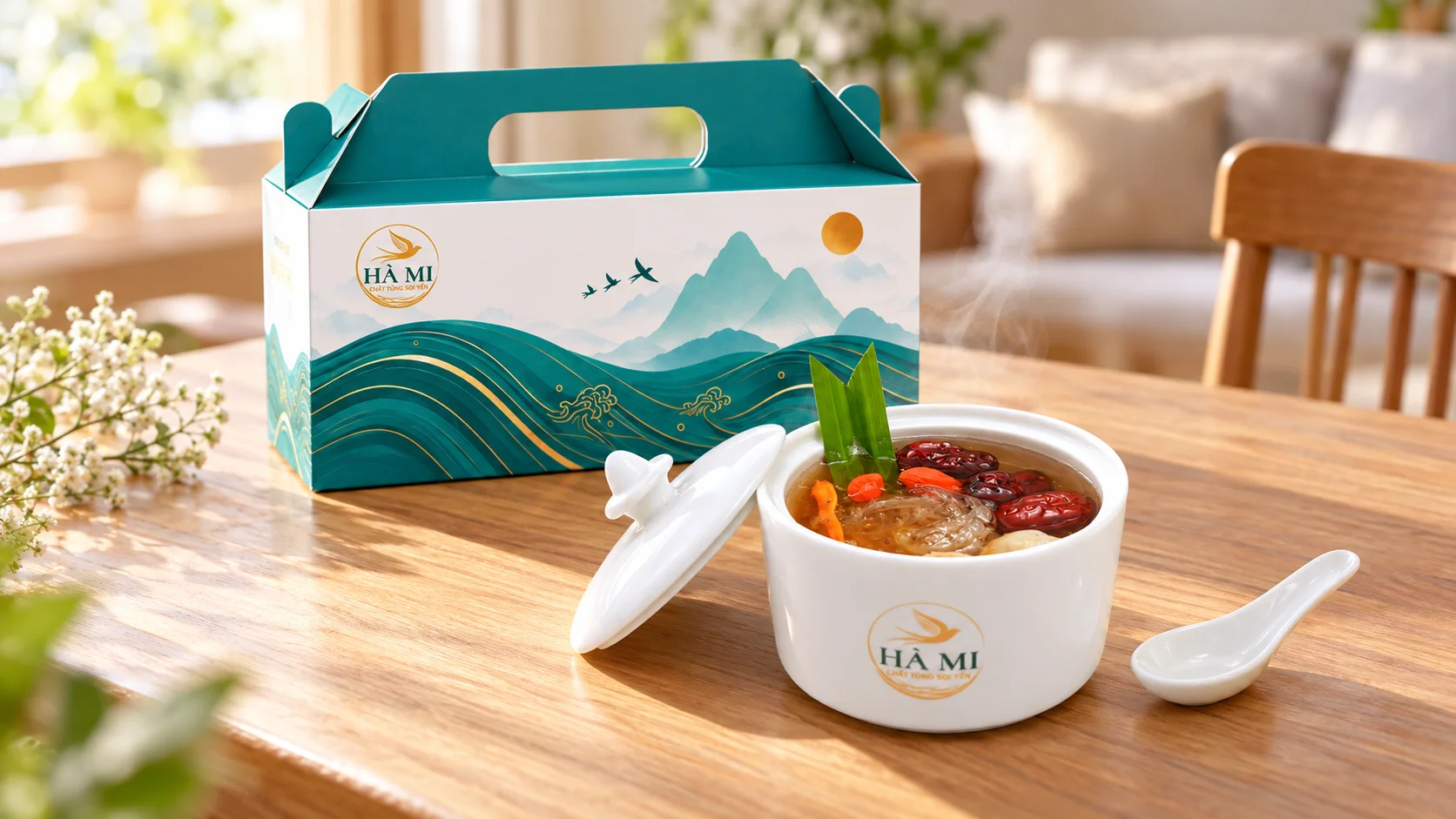 Thực Đơn Yến Tươi Chưng Nóng Thố Sứ 200ml & Sản Phẩm Yến Sào Hà Mi